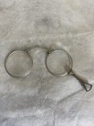 Antique Sterling Lorgnette Folding Pince Nez Opera Glass Excellent Condition
