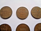 Joblot Of X8 Sweden Coins Gustaf Vi 5 Ore 2 Ore 1 Ore C1955-66 Used