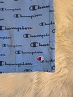 Champion Youth Xl Light Blue All-over Logo Print Elastic Waist Sweat Shorts 8 5 