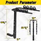4 Bike Rack Hitch Mount Folding Swing Down Bicycle Carrier Car Truck Suv Steel