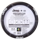 Jeep Deluxe Contrast Stitching Premium Steering Wheel Cover Cars Trucks Suv