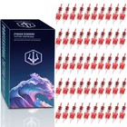 50pcs Sterile Tattoo Cartridge Needles Mixed Sizes With Safety Membrane For Tatt
