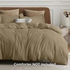 Luxury Textured Duvet Cover Set Soft Microfiber Bedding Quilt Cover Queen King