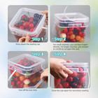 1gal 2pack Clear Bucket Graduated Pail Container With Lid  Square Food Grade Buc