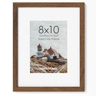 8x0 Walnut Finish Wood Picture Frame Matted To 5x7 8x10  Flat Edge 1 B walnut