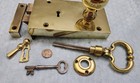 Yale Brass Rim Lock Colonial Revival Restored Lh