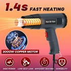 2500w Heat Gun Electric Hot Air Gun With Dual-temperature 6 Nozzles Tool