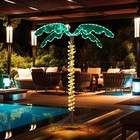 Outdoor Artificial Tropical Lighted Palm Tree For Party Bar Christmas Decoration