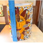 Vintage Large Ceramic Mexican Talavera Celestial Sun Wall Sconce  Made In Mexico