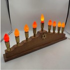 Vintage Mid Century Electric Wood Menorah Star Of David Hanukkah Candelabra 18 