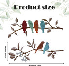 2pcs Metal Birds Wall Art Decor Vivid Birds On Branch Indoor Outdoor Sculpture