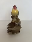 Vintage Royal Copley Songbird On Limb Log Planter Pink Yellow Ceramic Pottery