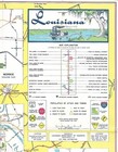 1963 Louisiana Official State Highway Road Map Pelican Baton Rouge New Orleans