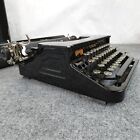 Corona Standard Typewriter Flat Top Glossy Black Portable Serviced W new Ink Usa