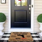 Funny Doormat Before You Break Into My House Stand Front Door Mat Entryway Ou   