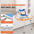 400lbs Sliding Tub Transfer Bench Bath Shower Chair W 360 Degree Swivel Seat