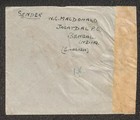 India 162   179 Stamps Calcutta To Scotland Censored Airmail Cover 1945