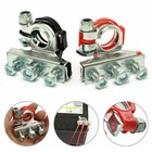 Car Suv Heavy Duty Battery Terminal 3 Ways Cable Clamp Quick Connector 2pcs set