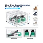 8 Pack Thicken   Clear Shoe Boxes Organizer With Magnetic Door  Sta    Fast Ship