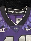 2016 Game Worn Used Nike Tcu Football Uniform Home Jersey  40 James Mcfarland