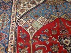  Isfahani Handwoven Nain Rug 1950s State Sale Hand Knotted Rug 9x12 Red   Blue 