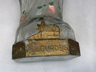 Our Lady Of Lourdes Nd De Lourdes Painted Glass Holy Water Bottle France