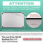 For Macbook Pro 13  M1 M2 A2338 A2289 Hard Case keyboard Cover screen Protector