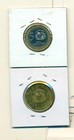 Show Inv - 2 Au-unc Coins the Dominican Republic 1 Peso   Bi-metal 5 Peso 2020