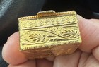 Vtg Micro Mosaic Morano Italian Pill Box Trinket Floral Square