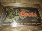 Vintage Coors Beer Mirror Bar Sign 1776-1976  Wood Framed With Hanger 26  By 16 