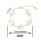 Aimade Lucky Butterfly Bracelet For Women  18k Gold Plated Link Jewelry