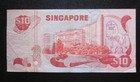 1980 Singapore  10 Dollars Banknote P-11b Very Fine   Note