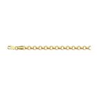 4mm Shiny Round Rolo Chain Charm Anklet Ankle Bracelet Real 14k Yellow Gold