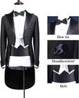 Men s Cummerbund Bow Tie Set Adjustable Solid Color Tuxedo And Black
