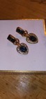 Gorgeous Lanvin Germany Blue   Clear Rhinestone Clip On Earrings