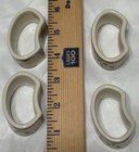 Vintage Porcelain Christmas Napkin Rings Crowning Touch Hearts Holly Gold Trim 4