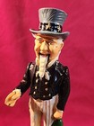 Vintage Uncle Sam Mechanical Cast Iron Coin Bank 1970s Reproduction Works 