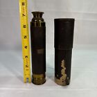 Antique French Leather Wrapped Brass Maritime Nautical Spyglass Telescope 19 
