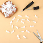 Traverse Rod Slides 100 Pcs White Plastic Curtain Track Hooks Carriers