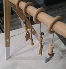 Poppyseed Play - Wooden Baby Play Gym  Montessori Activity Center W hanging B