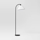 Downbridge Pleated Floor Lamp Black - Room Essentials  Modern Empire Shade  Etl