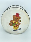 Retro 80s 90s Aesthetic Christmas Teddy Bear Cookie Tin  Festive Holiday Kitchen