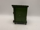 Vintage Cast Iron Star Safe Mini Safe Bank Green Mechanical Coin Bank