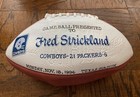 Vintage 1996 Dallas Cowboys Vs Packers Game Ball Used Football     Fred Strickland