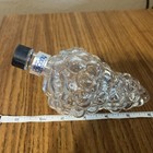 Vintage Grape Cluster Clear Glass Bottle Wine Decanter