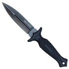 Stonewashed Black Tactical Fixed Blade Dagger Hunting Knife Survival   Sheath 9 