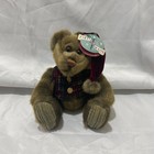 First And Main Plush Minky Teddy Bear 7    Stuffed Animal Christmas Santa Hat