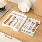 Plastic Cutlery Tray Drawer Organiser Extend Kitchen Storage Rack Utensil Holder
