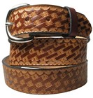 Basket Weave 100 genuine Leather  Belt  Cow Hide  1-1 2 wide us Seller hand Made