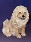 Vintage Chow Chow Statue Big Heavy Figurine Statement Piece Stone 10 h       blt7j1